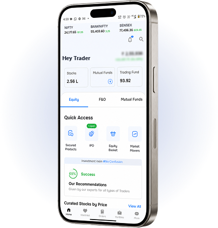Sharekhan Mobile App on iPhone 17 Pro Max - One Tenth Money